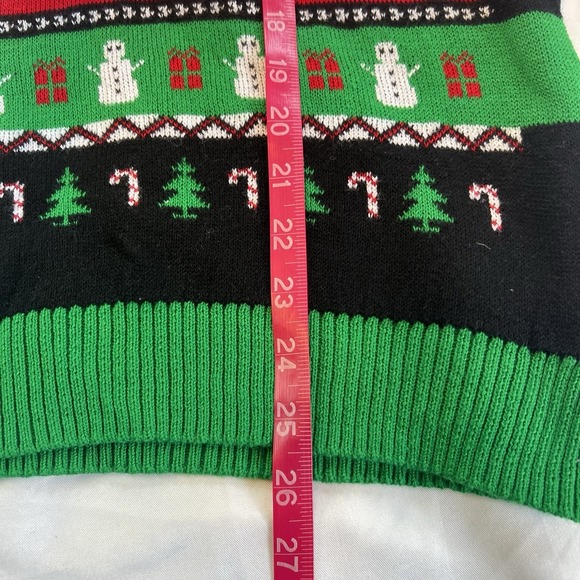 Ugly Christmas Knit Sweater Changing Sequins Gamer Santa‎ Level Up  Kids Large - Picture 6 of 7